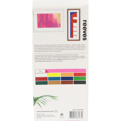 Reeves - Fine Gouache 10ml - 12 Tubes by Reeves on Schoolbooks.ie