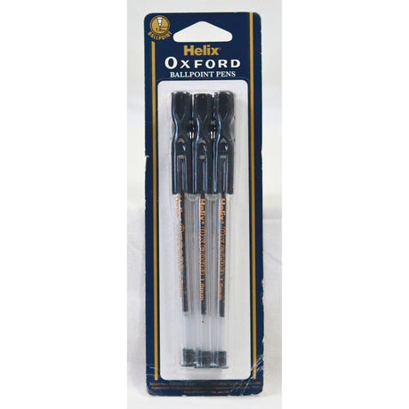 ■ Helix Oxford - 6 Stick Ballpoint Pens - Black by Helix on Schoolbooks.ie