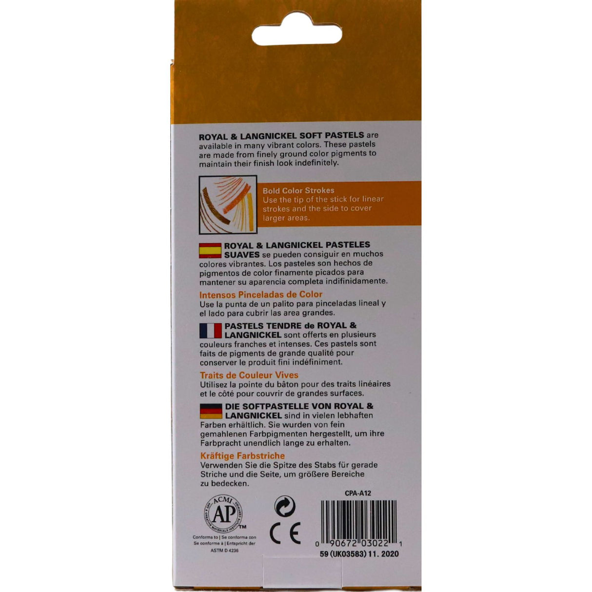 Artist Pastel Box 12 Soft Pastels - Assorted Colours by Royal & Langnickel on Schoolbooks.ie