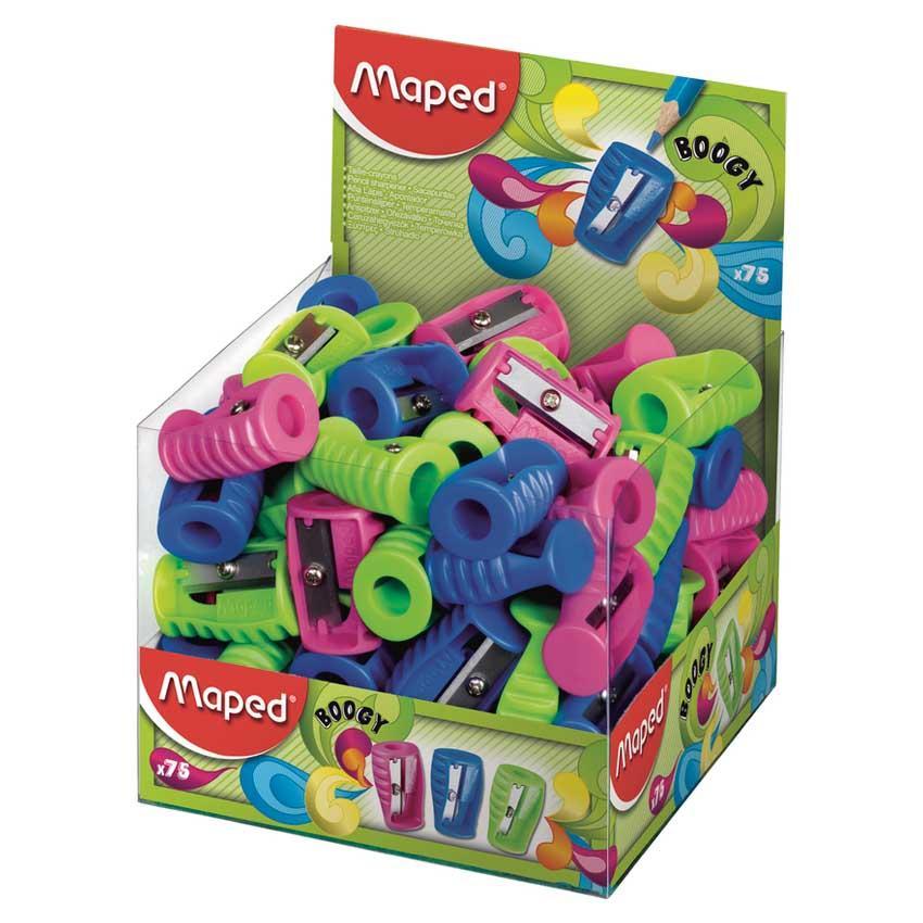 ■ Maped - Single Hole Pencil Sharpener - Boogy - Assorted Colours - Pack of 75 by Maped on Schoolbooks.ie