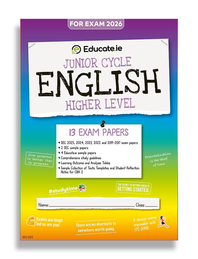 Educate.ie - Exam Papers - Junior Cycle - English - Higher Level - Exam 2026 by Educate.ie on Schoolbooks.ie