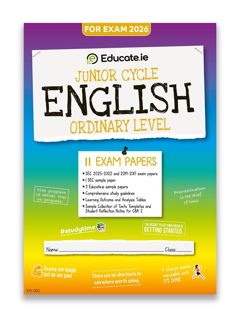 Educate.ie - Exam Papers - Junior Cycle - English - Ordinary Level - Exam 2026 by Educate.ie on Schoolbooks.ie