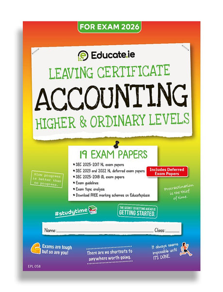 Educate.ie - Exam Papers - Leaving Cert - Accounting - Higher & Ordinary Level - Exam 2026 by Educate.ie on Schoolbooks.ie