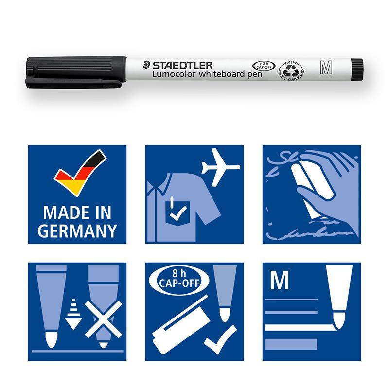 Staedtler - Lumocolor Whiteboard Pen - Black by Staedtler on Schoolbooks.ie