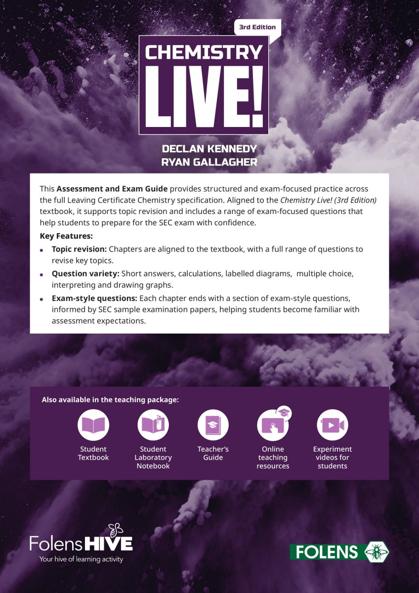 Chemistry Live! - Textbook & Assessment and Exam Guide - Set - 3rd / New Edition (2025) by Folens on Schoolbooks.ie