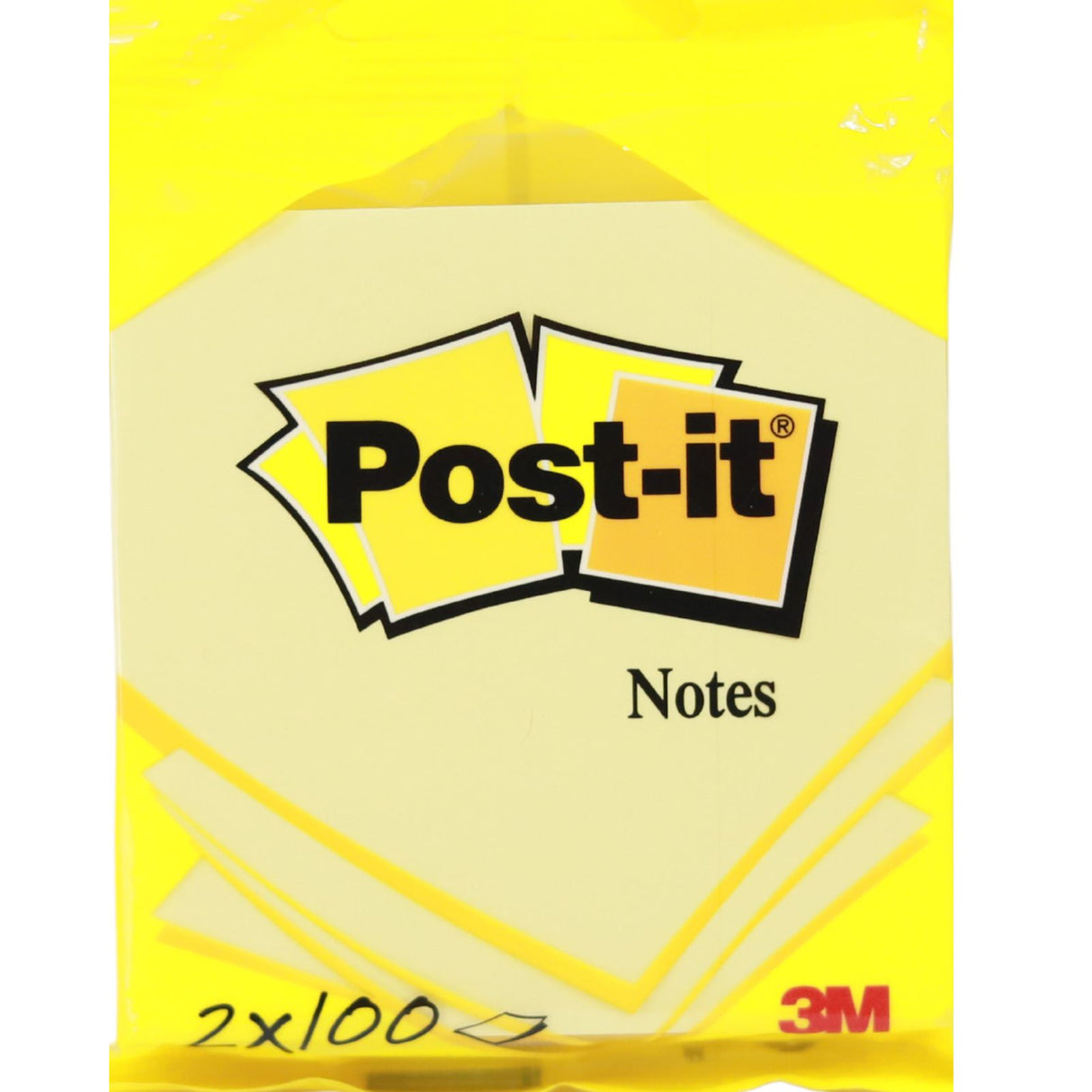 Post-it - Notes - Canary Yellow - 76mm x 76mm - 100 sheets - Pack of 2 by Post-it on Schoolbooks.ie