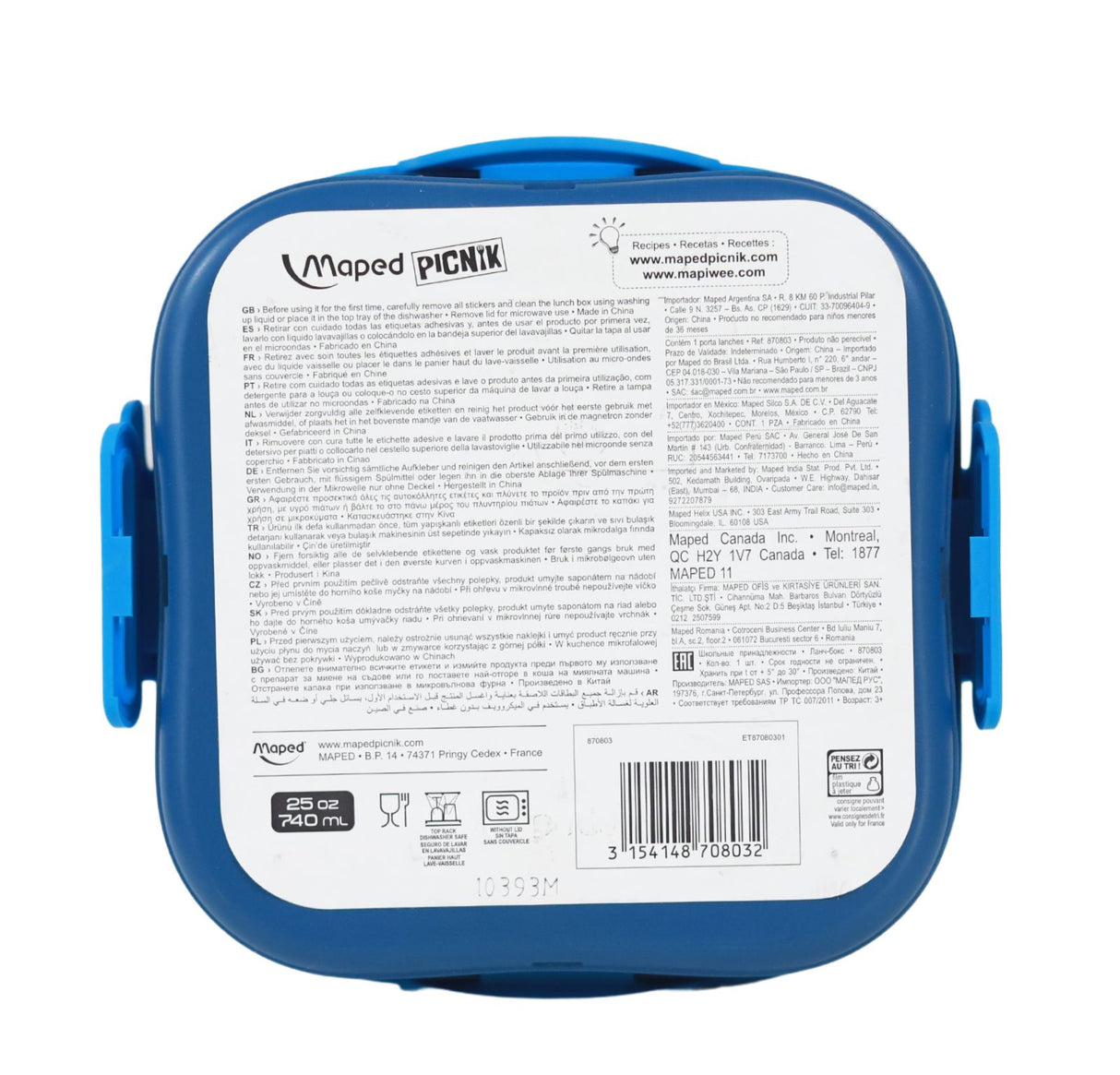 Maped Picnik - Concept Kids Figurative Lunch Box - Blue by Maped on Schoolbooks.ie