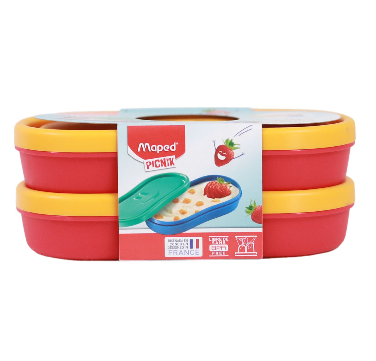 Maped Picnik - Concept Kids Figurative Pack of 2 Snack Boxes - Pink by Maped on Schoolbooks.ie