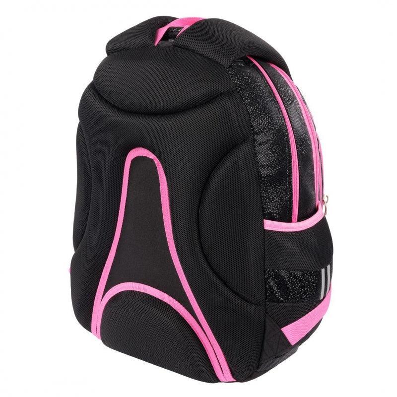 St.Right - Black Glitter - 4 Compartment Backpack - BP6 by St.Right on Schoolbooks.ie