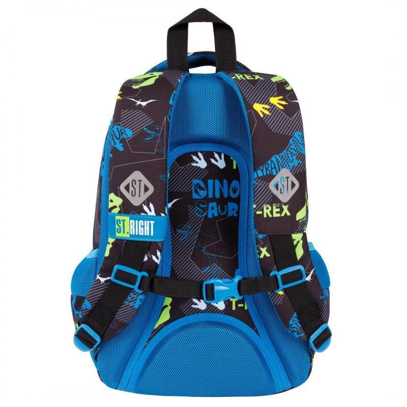 ■ St.Right - Dinosaur - 3 Compartment Backpack - BP26 by St.Right on Schoolbooks.ie