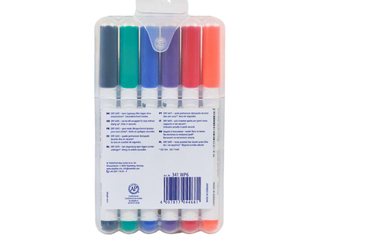 Staedtler - Lumocolor Whiteboard Compact 341 - Pack of 6 by Staedtler on Schoolbooks.ie