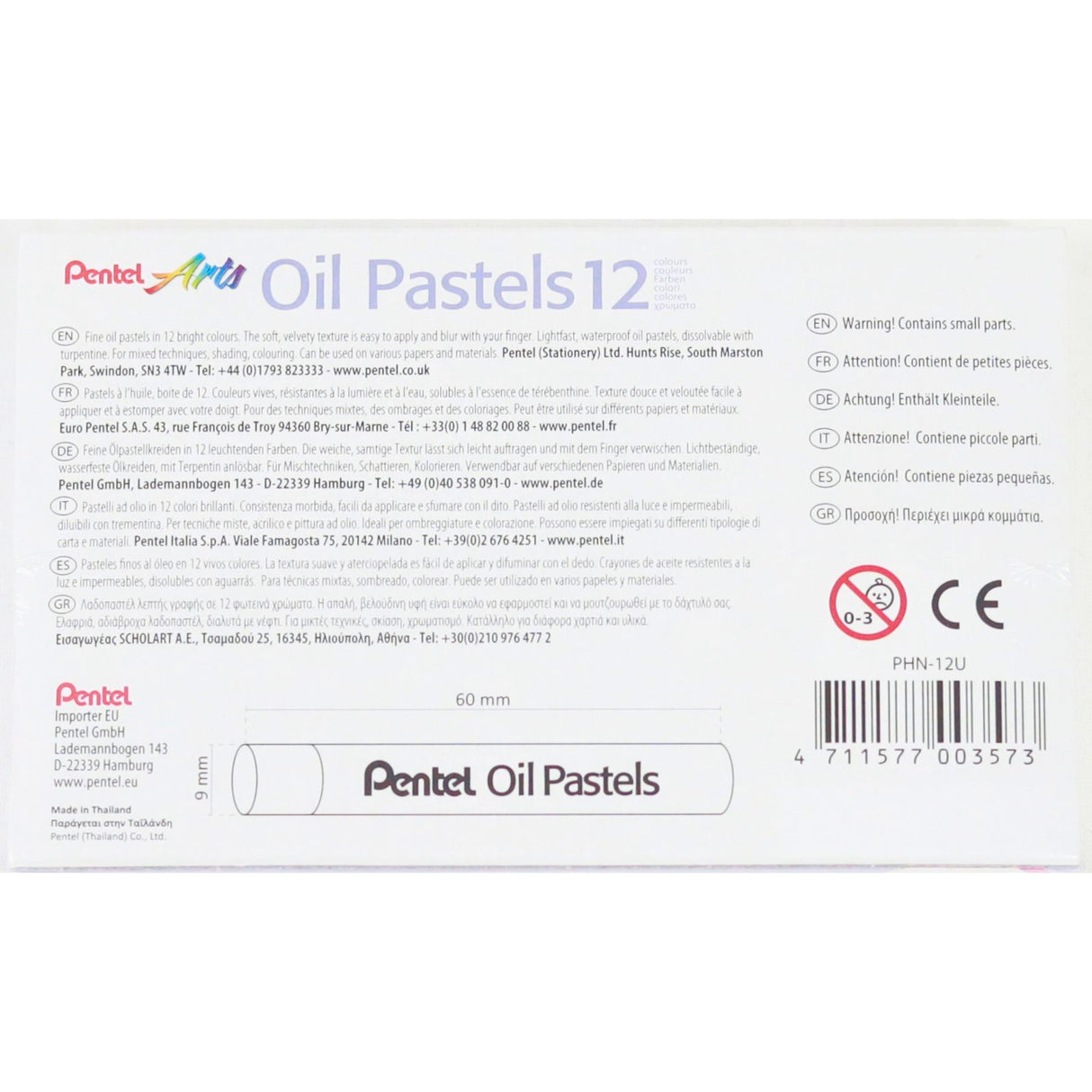 Pentel - Arts Box - 12 Oil Pastels by Pentel on Schoolbooks.ie