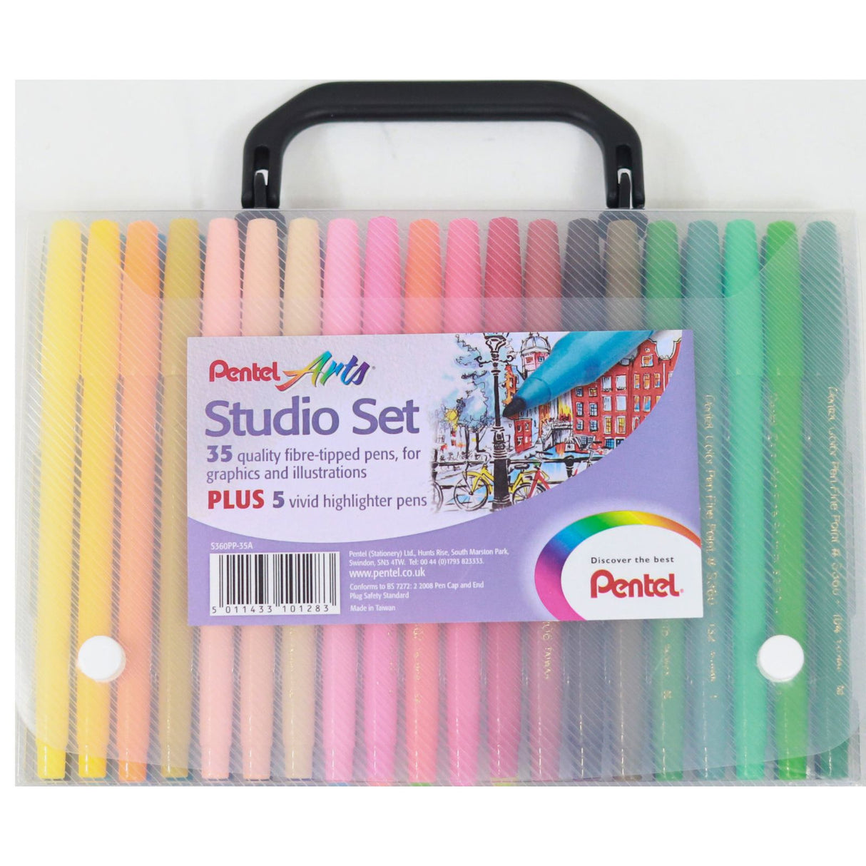 Pentel Arts 40 Piece Studio Markers Set In Carry Case by Pentel on Schoolbooks.ie