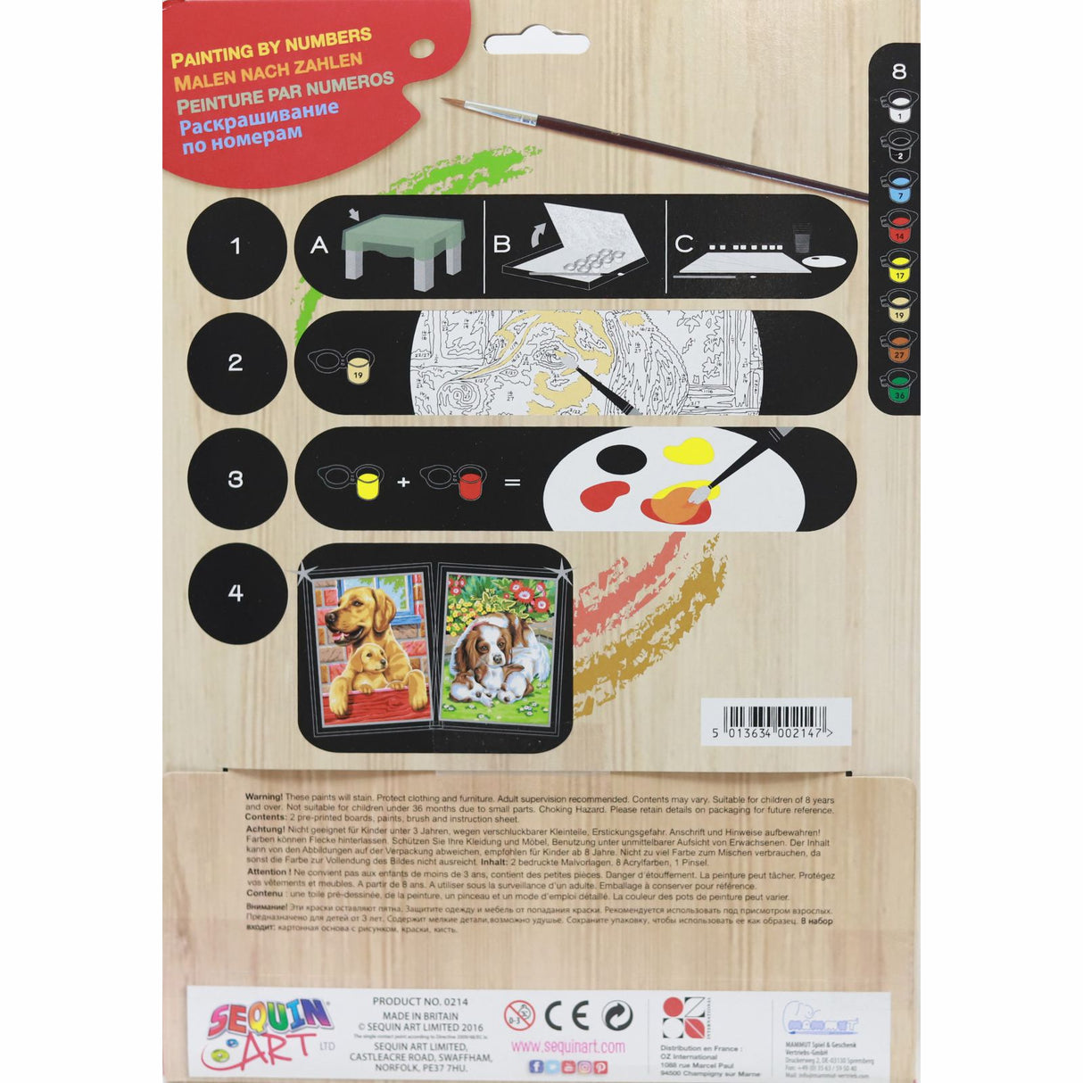 Dogs - Medium Paint By Numbers - Twin Pack by KSG on Schoolbooks.ie