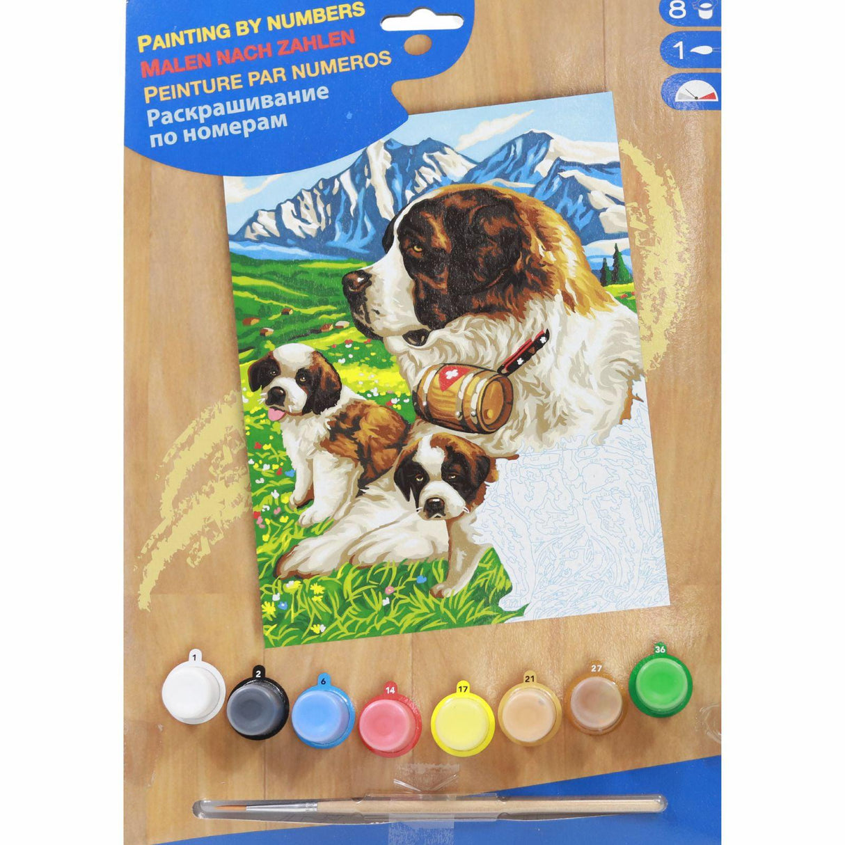 St Bernards - Medium Paint By Numbers by KSG on Schoolbooks.ie
