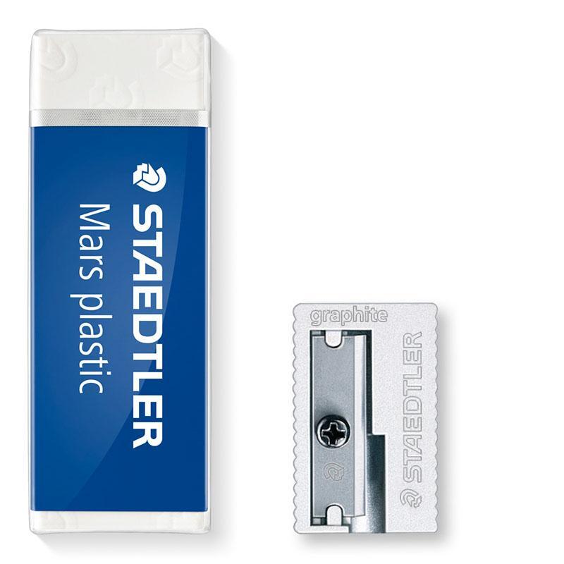 Mars ® Plastic Eraser & Metal Sharpener Pack by Staedtler on Schoolbooks.ie