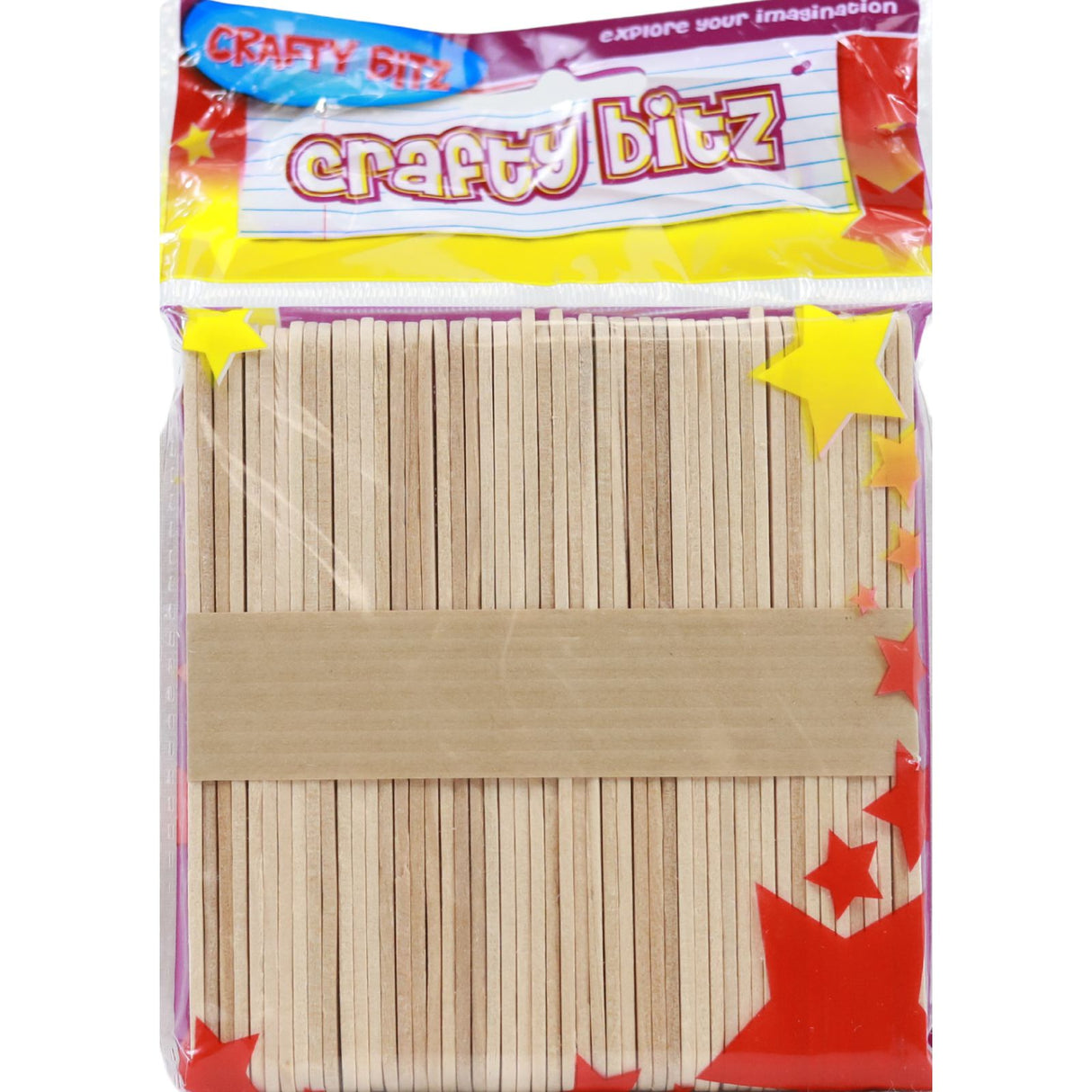 Crafty Bitz - Lollipop Sticks - Natural - Bag of 50 by Crafty Bitz on Schoolbooks.ie