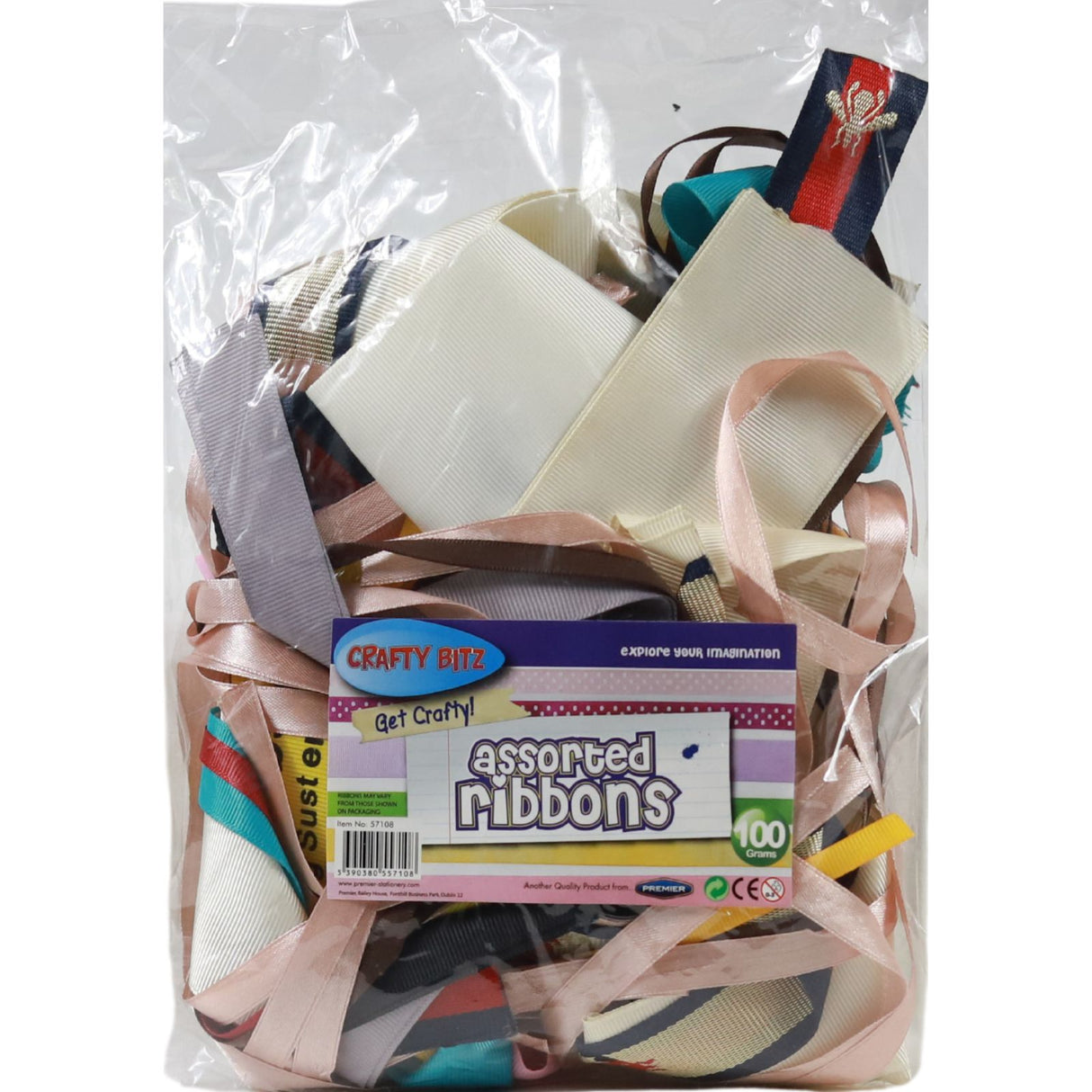 Crafty Bitz 100g Bag of Assorted Ribbon by Crafty Bitz on Schoolbooks.ie