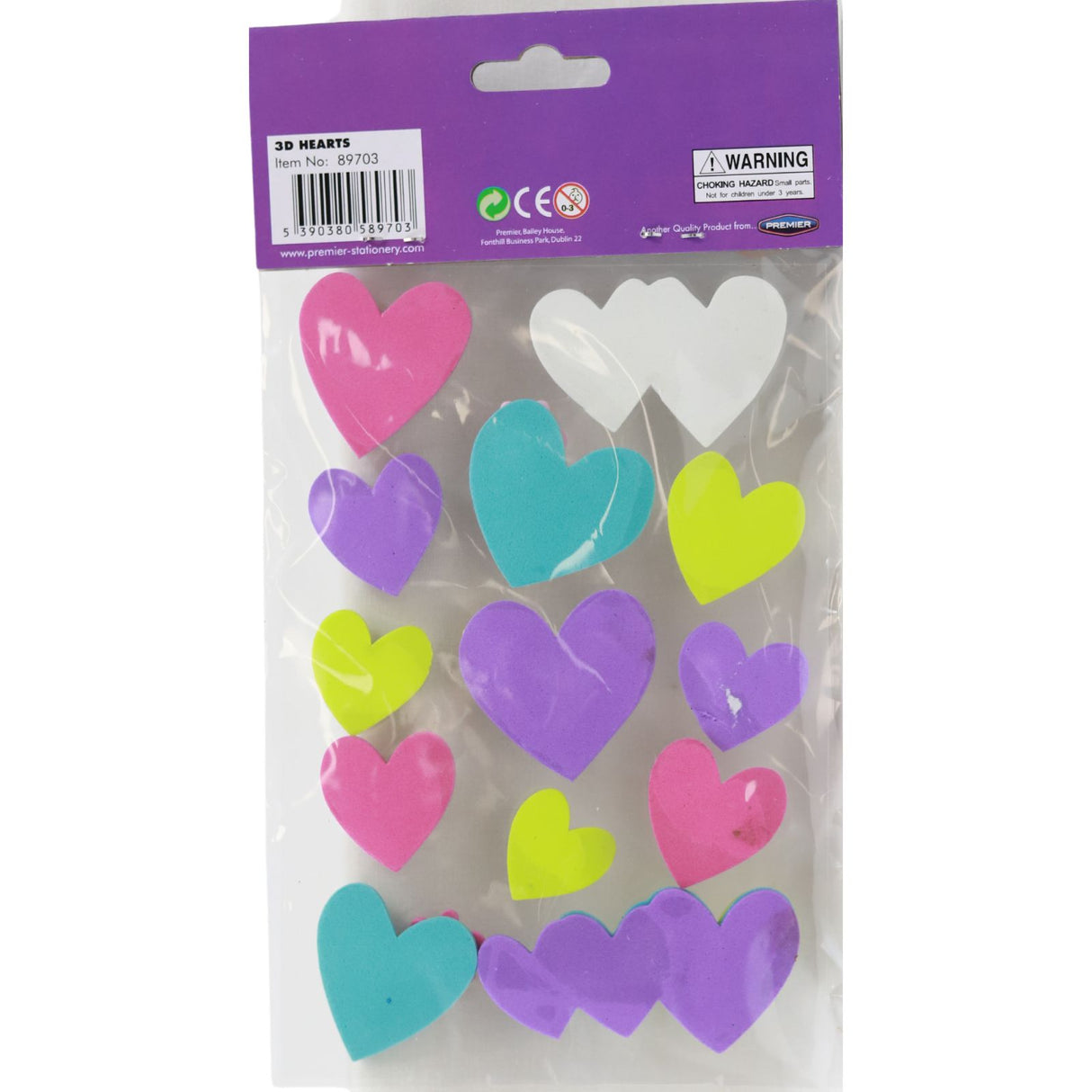 Crafty Bitz 3d Foam Stickers - Hearts by Crafty Bitz on Schoolbooks.ie