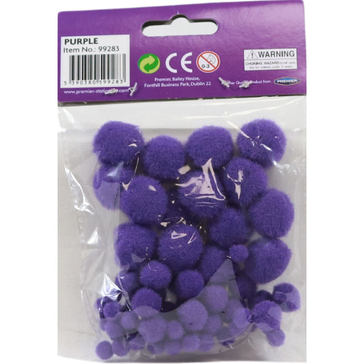 Crafty Bitz Primary Pom Poms - Purple by Crafty Bitz on Schoolbooks.ie