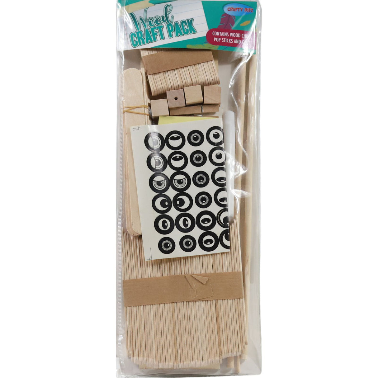 Crafty Bitz Craft Pack - Wood Shapes by Crafty Bitz on Schoolbooks.ie