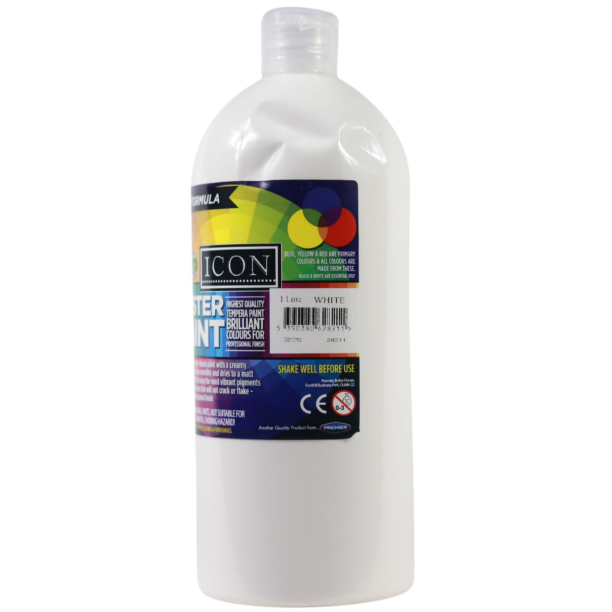 Icon - Poster Paint - 1ltr - White by Icon on Schoolbooks.ie