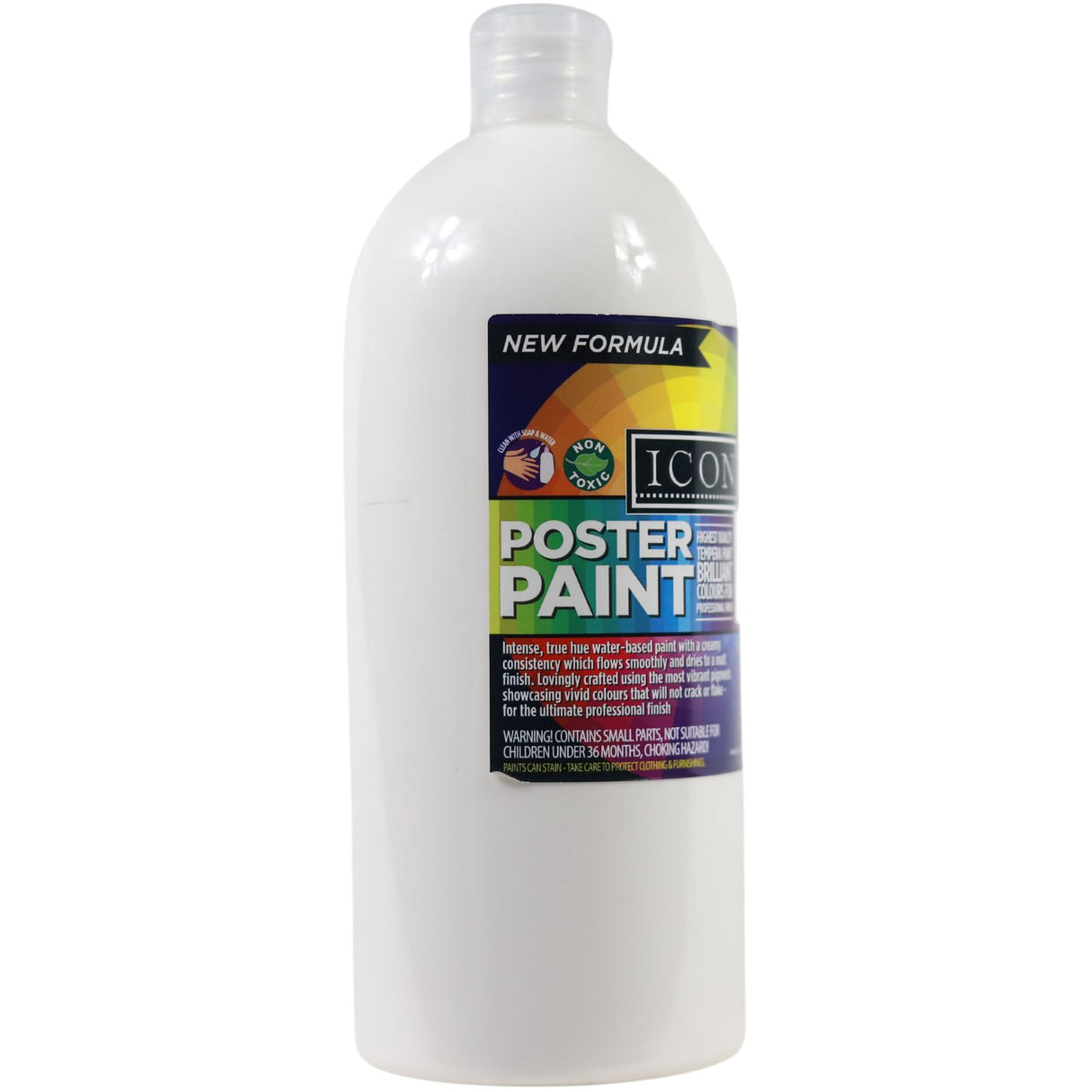 Icon - Poster Paint - 1ltr - White by Icon on Schoolbooks.ie