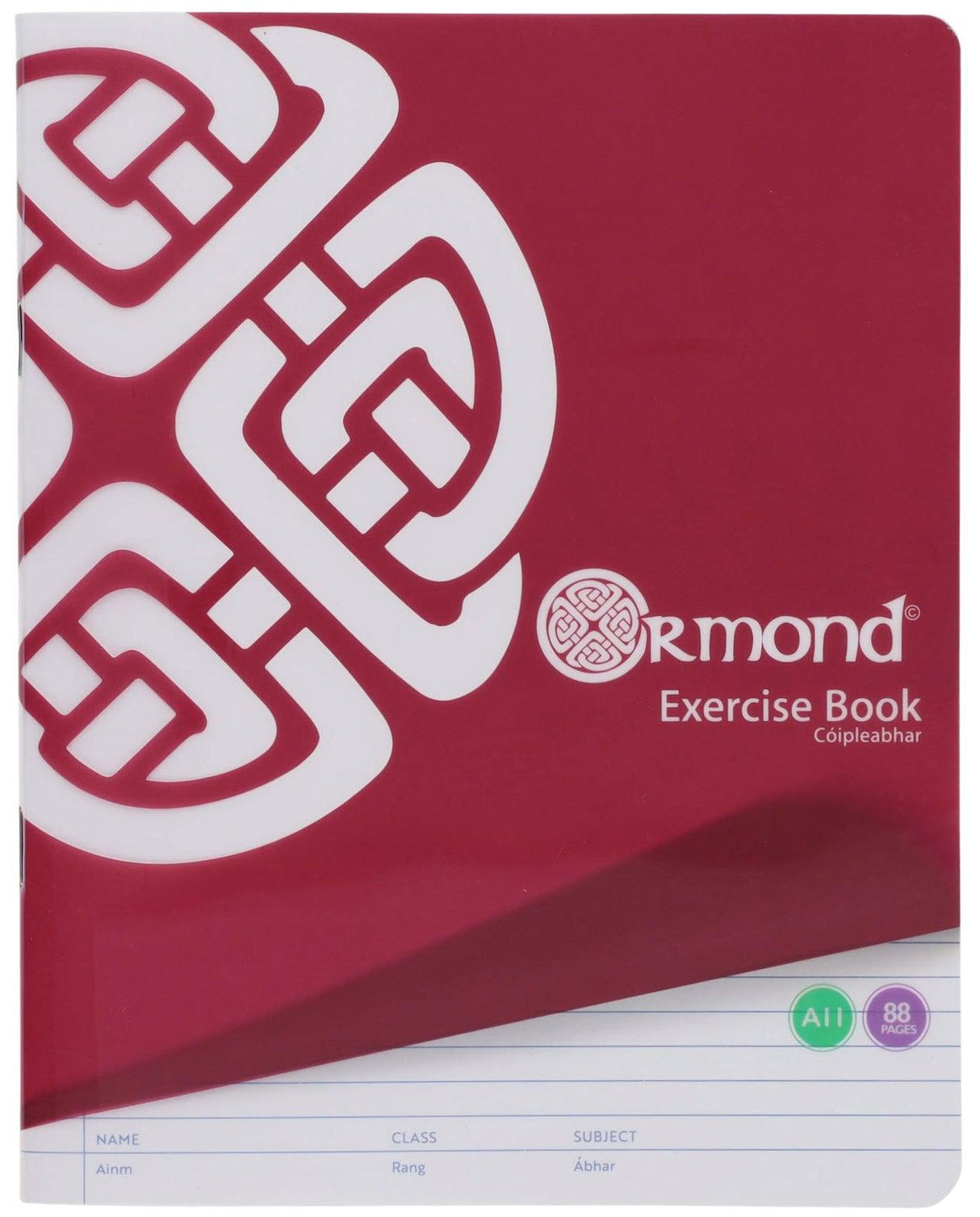 Ormond - Exercise Copy Books - Bright - Durable Cover - A11 - 88 Page - Pack of 5 by Ormond on Schoolbooks.ie