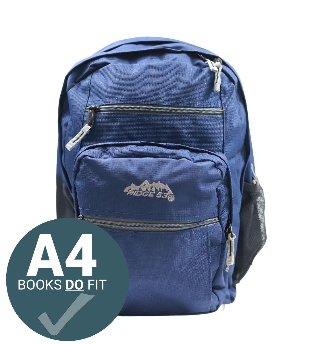 ■ Ridge 53 - College Backpack - Navy and Grey by Ridge 53 on Schoolbooks.ie