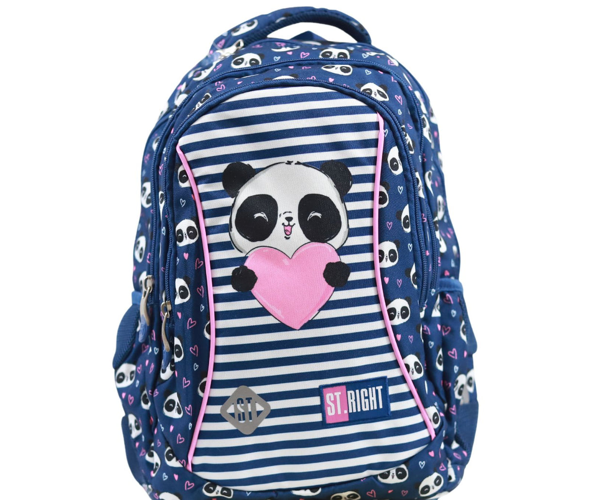 ■ St.Right - Love Panda - 3 Compartment Backpack - BP26 by St.Right on Schoolbooks.ie