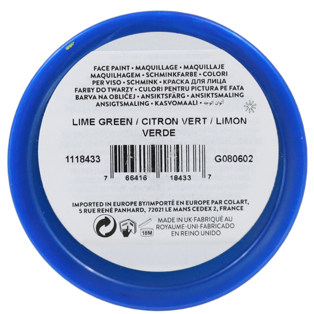 Snazaroo - Classic Face Paint - 18ml - Lime Green by Snazaroo on Schoolbooks.ie