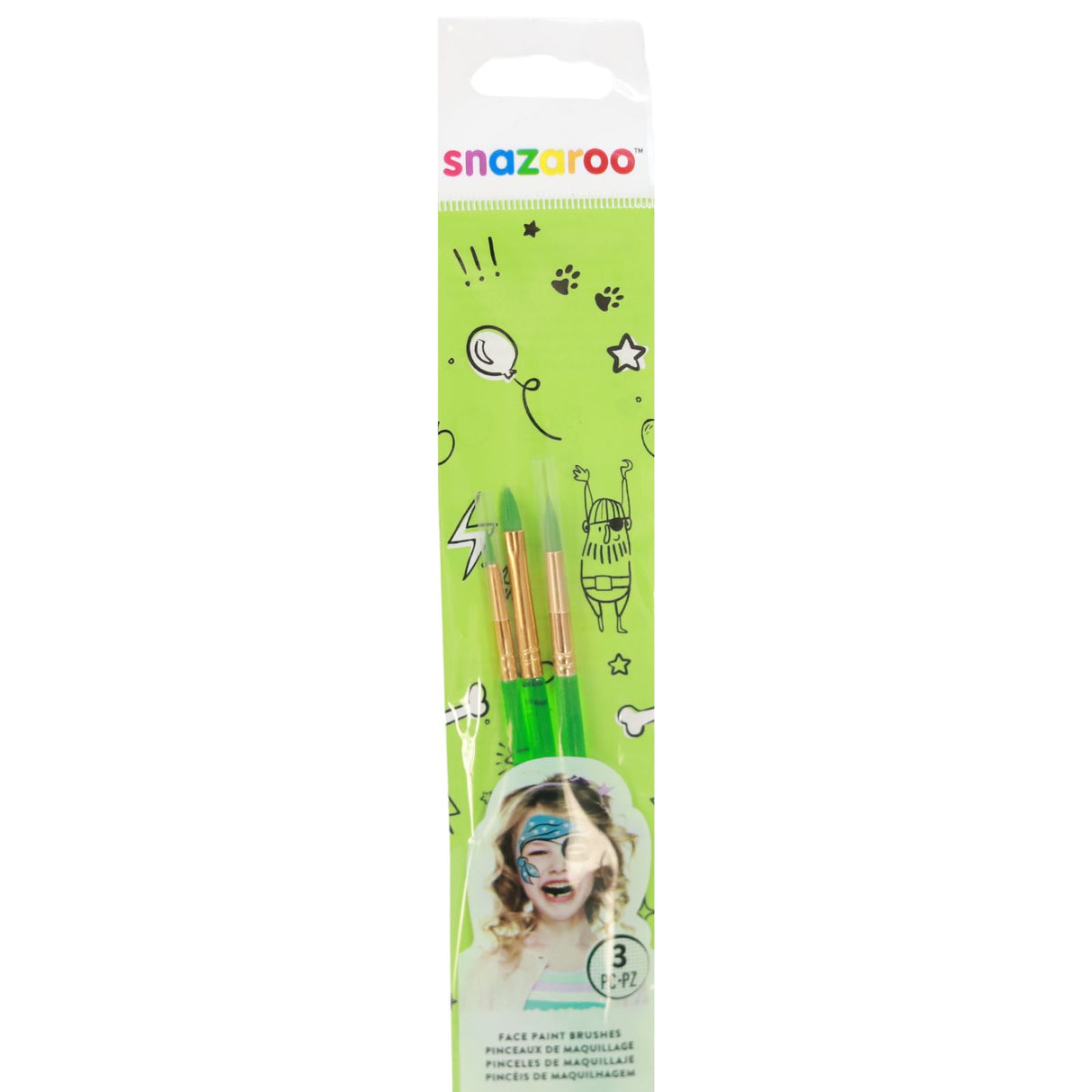 Snazaroo - Hang Pack of 3 Brushes by Snazaroo on Schoolbooks.ie