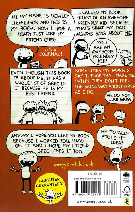Diary of an Awesome Friendly Kid - Rowley Jefferson's Journal - Paperback by Penguin Books on Schoolbooks.ie