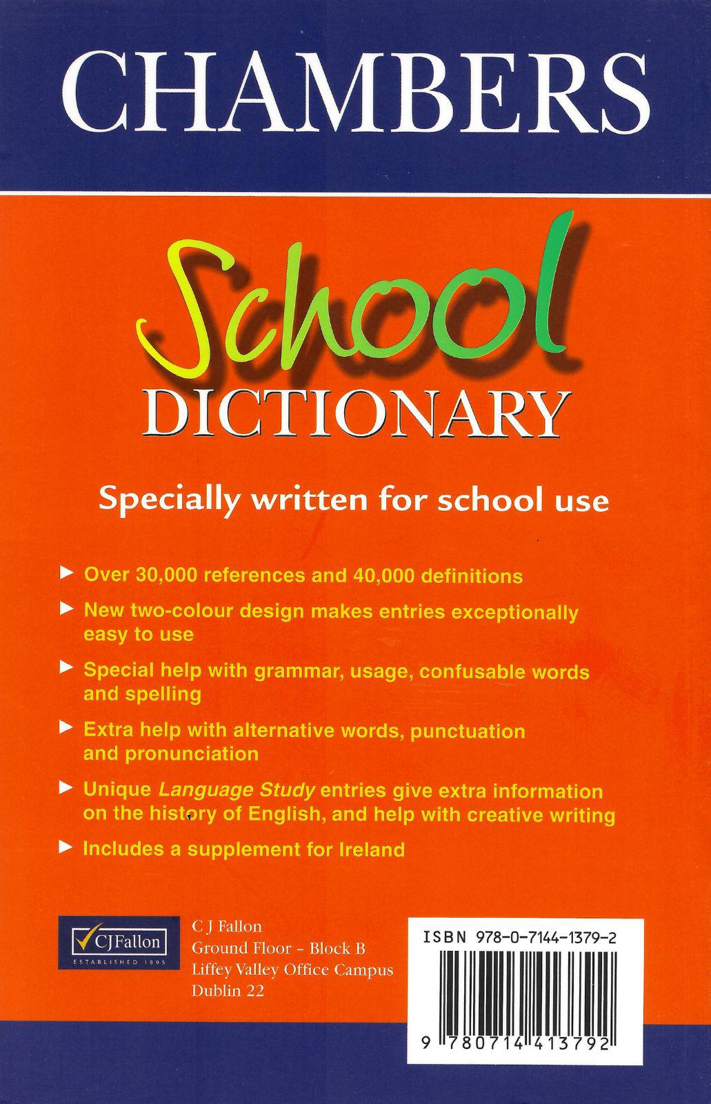 Chambers New School Dictionary by CJ Fallon on Schoolbooks.ie