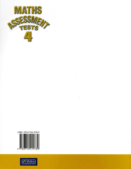 Maths Assessment Tests 4 by CJ Fallon on Schoolbooks.ie