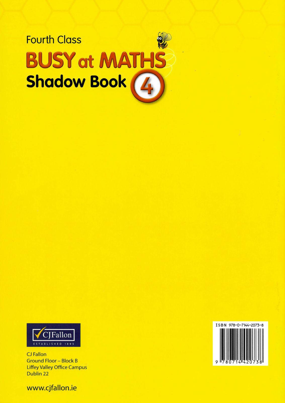 ■ Busy at Maths 4 - Shadow Book - 1st / Old Edition (2014) by CJ Fallon on Schoolbooks.ie