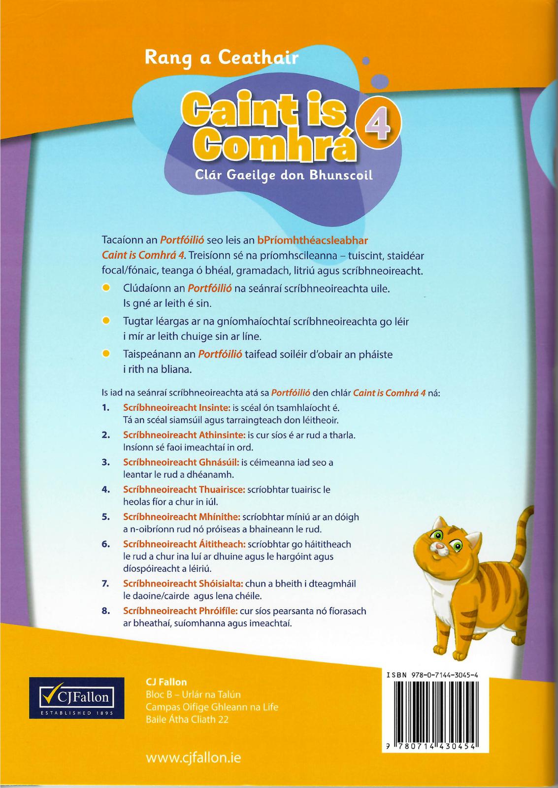 Caint is Comhrá 4 - Textbook and Portfolio Book - Set by CJ Fallon on Schoolbooks.ie