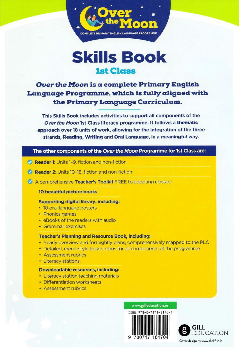 Over The Moon - 1st Class Skills Book by Gill Education on Schoolbooks.ie