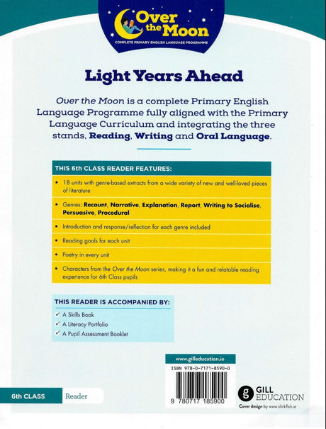 Over The Moon - Light Years Ahead - 6th Class Reader by Gill Education on Schoolbooks.ie