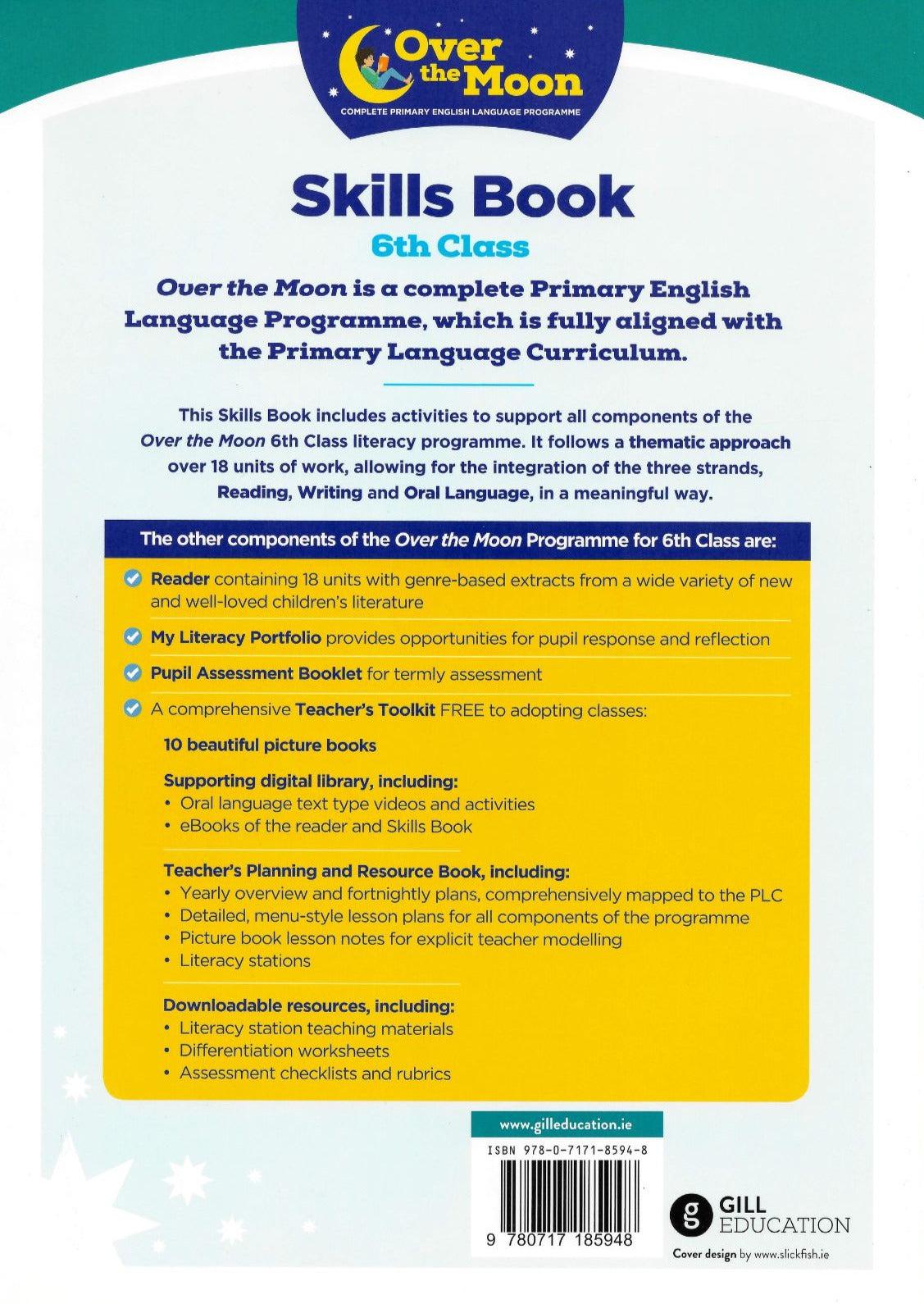 Over The Moon - 6th Class - Skills Book and My Literacy Portfolio Set by Gill Education on Schoolbooks.ie