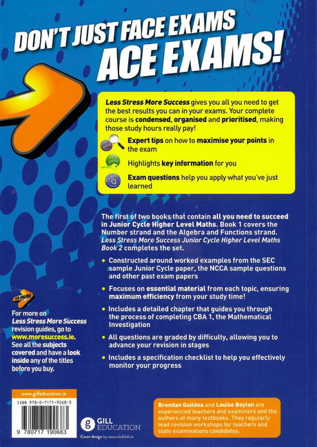 Less Stress More Success - Junior Cycle - Maths - Higher Level - Book 1 by Gill Education on Schoolbooks.ie