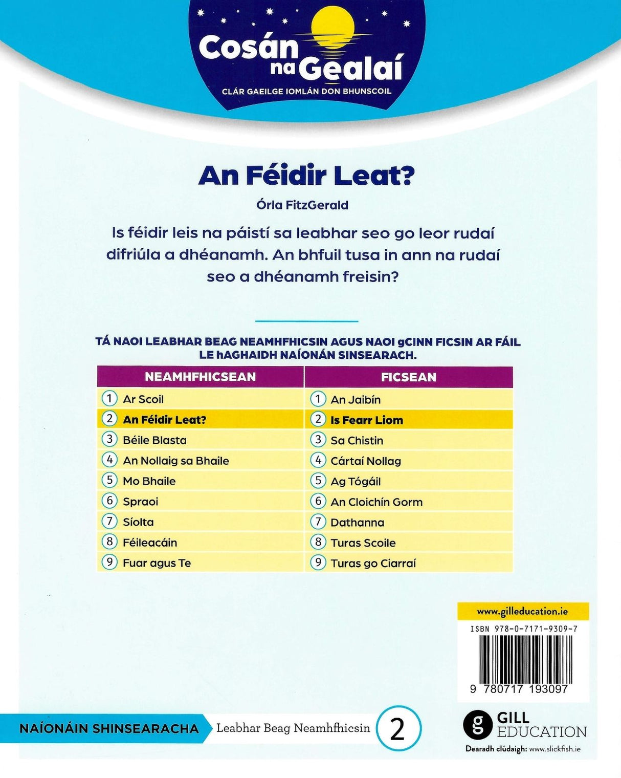 Cosán na Gealaí - An Feidir Leat? - Senior Infants Non-Fiction Reader 2 by Gill Education on Schoolbooks.ie