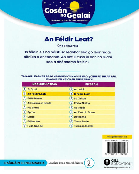 Cosán na Gealaí - An Feidir Leat? - Senior Infants Non-Fiction Reader 2 by Gill Education on Schoolbooks.ie