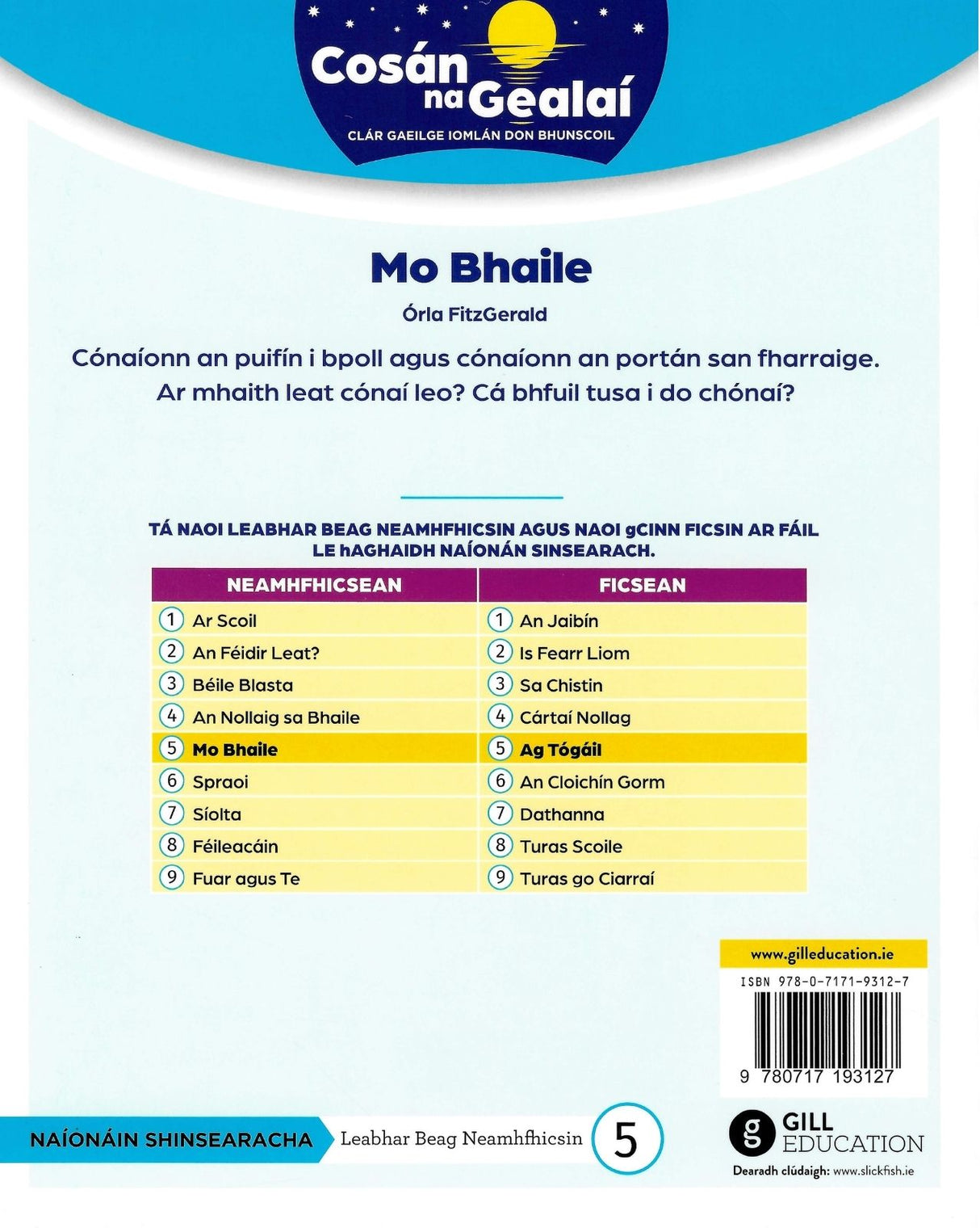 Cosán na Gealaí - Senior Infants Non-Fiction Reader 9 Pack by Gill Education on Schoolbooks.ie