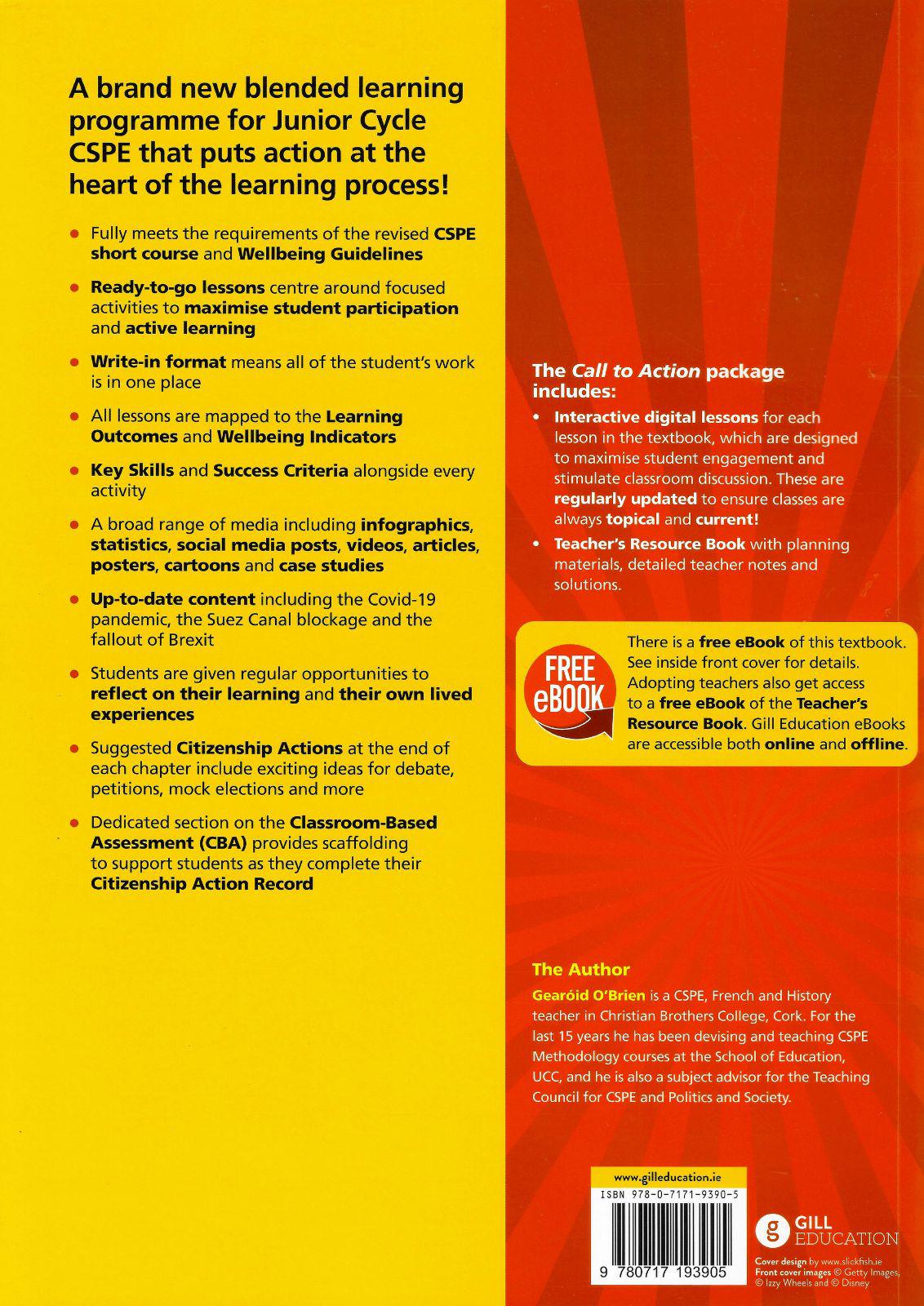Call to Action by Gill Education on Schoolbooks.ie