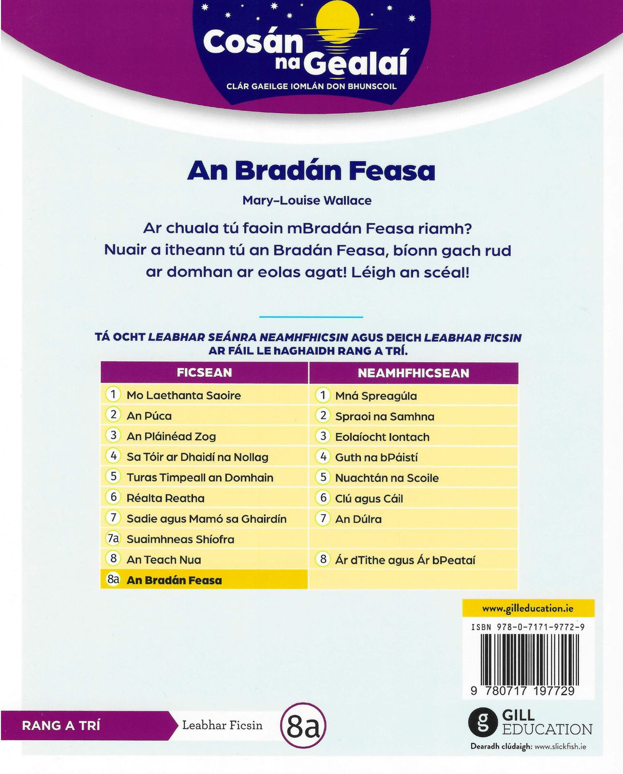 Cosán na Gealaí - 3rd Class - Fiction Reader Pack by Gill Education on Schoolbooks.ie