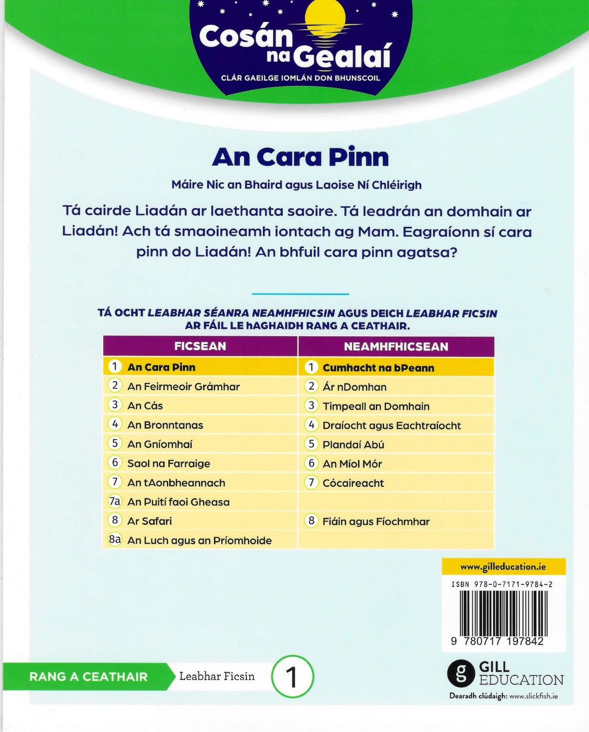 Cosán na Gealaí - 4th Class - Fiction Reader Pack by Gill Education on Schoolbooks.ie