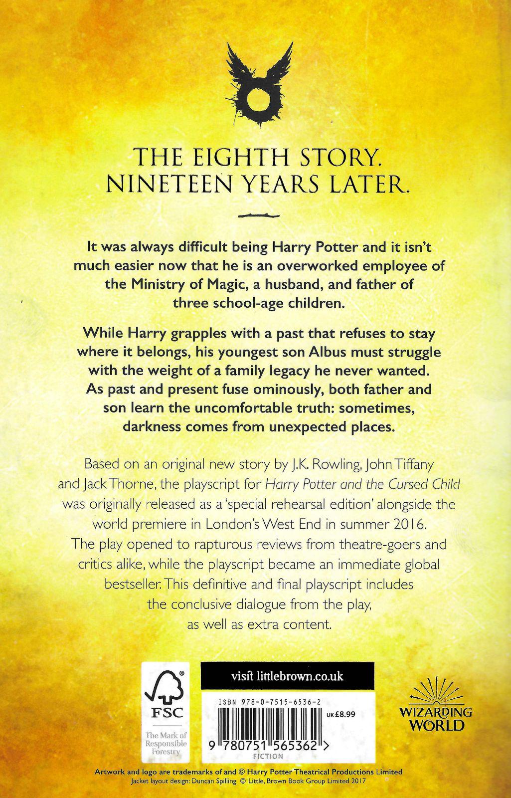 ■ Harry Potter & The Cursed Child - Parts 1 & 2 - Paperback by Little, Brown Book Group on Schoolbooks.ie