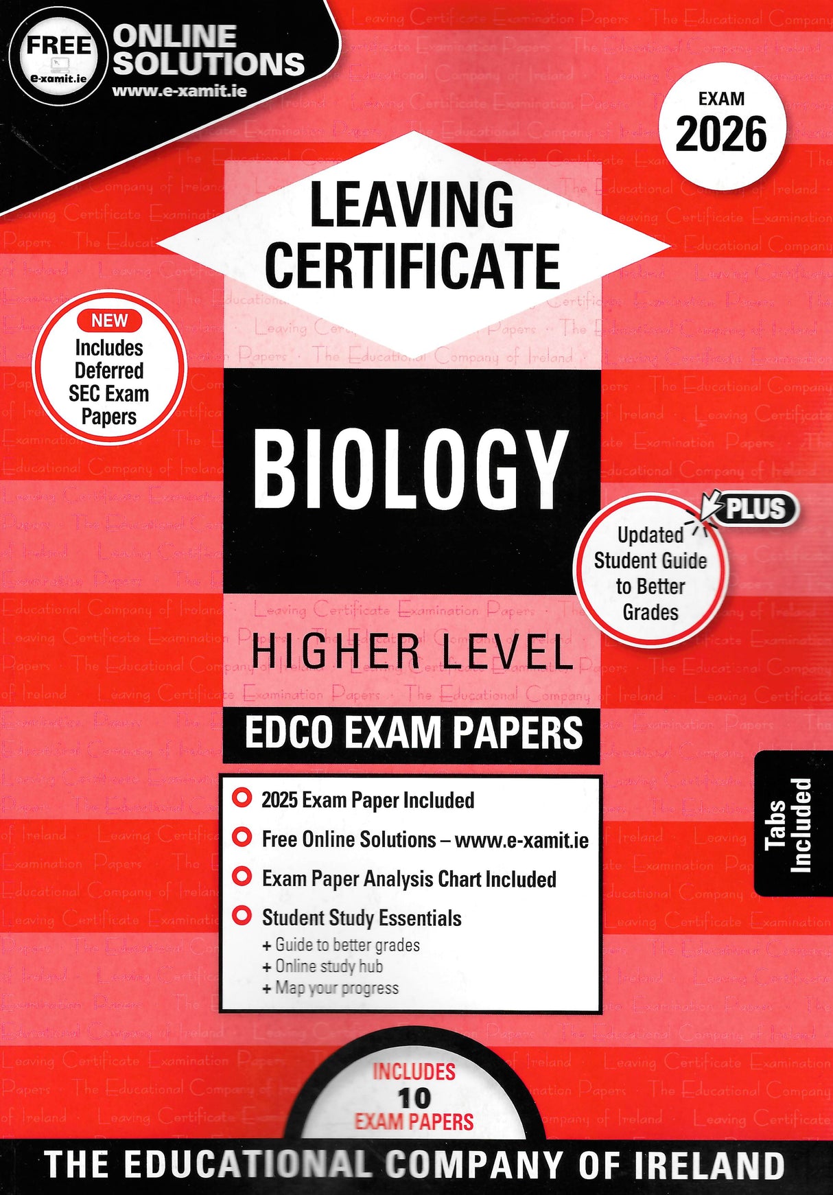 Exam Papers - Leaving Cert - Biology - Higher Level - Exam 2026 by Edco on Schoolbooks.ie