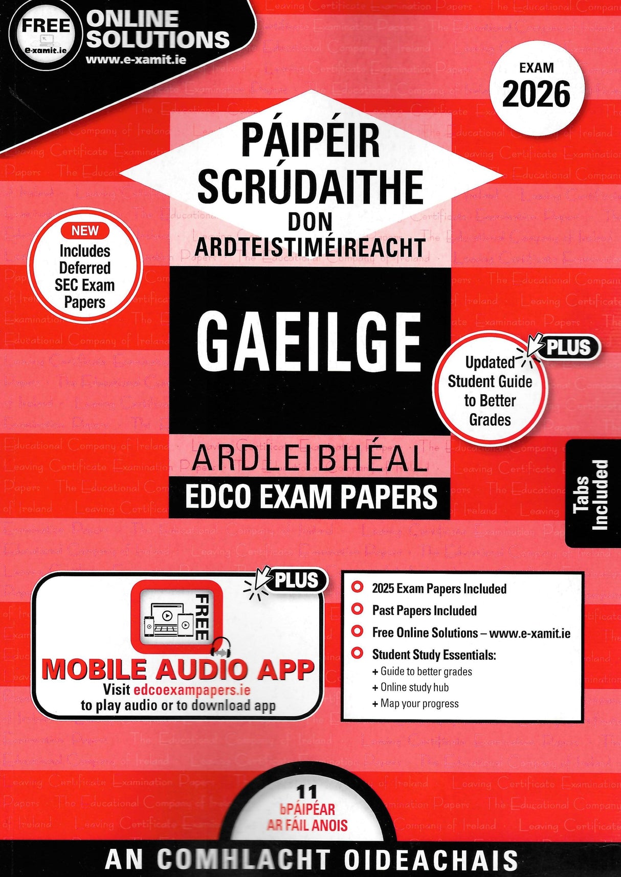 Exam Papers - Leaving Cert - Gaeilge / Irish - Higher Level - Exam 2026 by Edco on Schoolbooks.ie